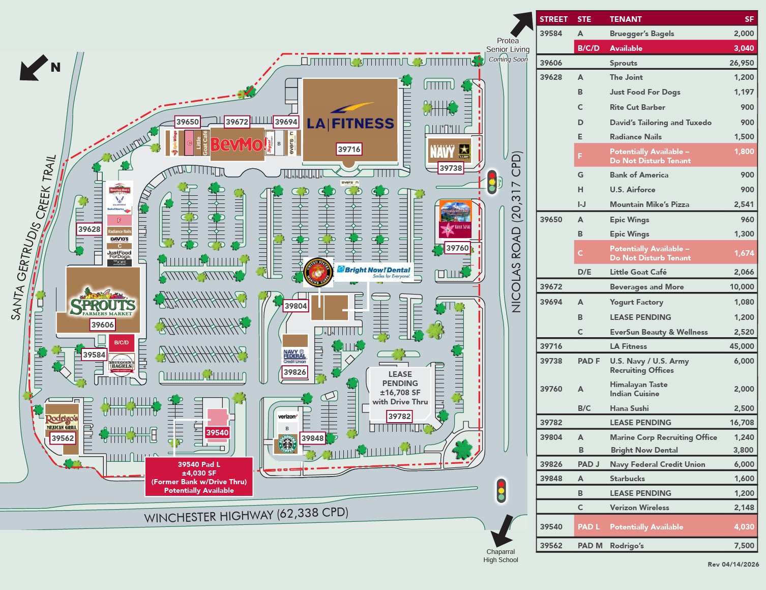 39540-39848 NE Winchester Rd, Temecula, CA à louer Plan de site– Image 1 sur 1