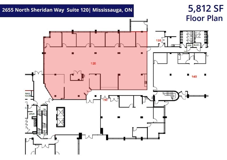 2655 N Sheridan Way, Mississauga, ON à louer Plan d’étage– Image 1 sur 1