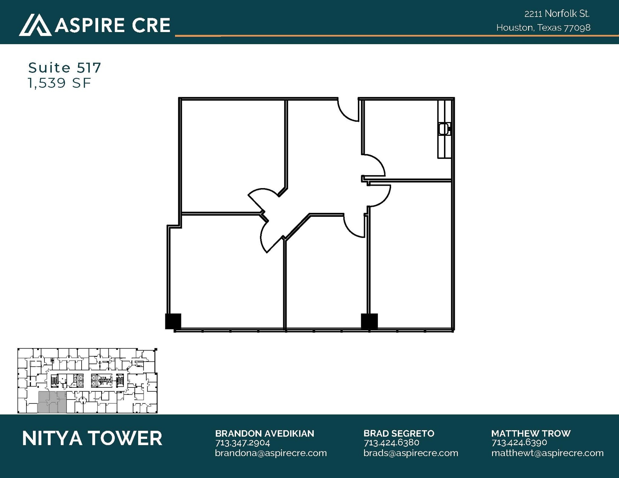 2211 Norfolk St, Houston, TX à louer Photo intérieure– Image 1 sur 1