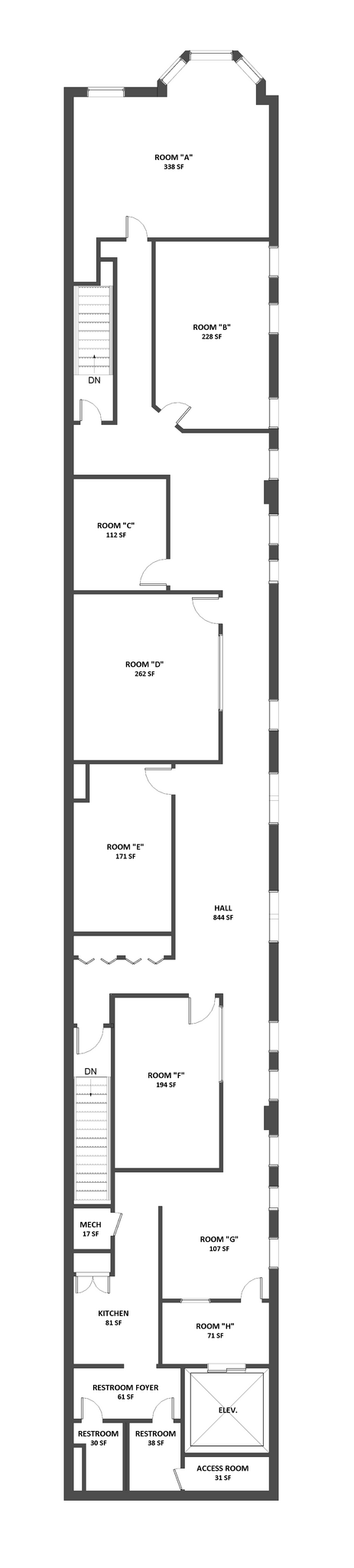 70-74 S Grove Ave, Elgin, IL à louer Plan d’étage– Image 1 sur 9