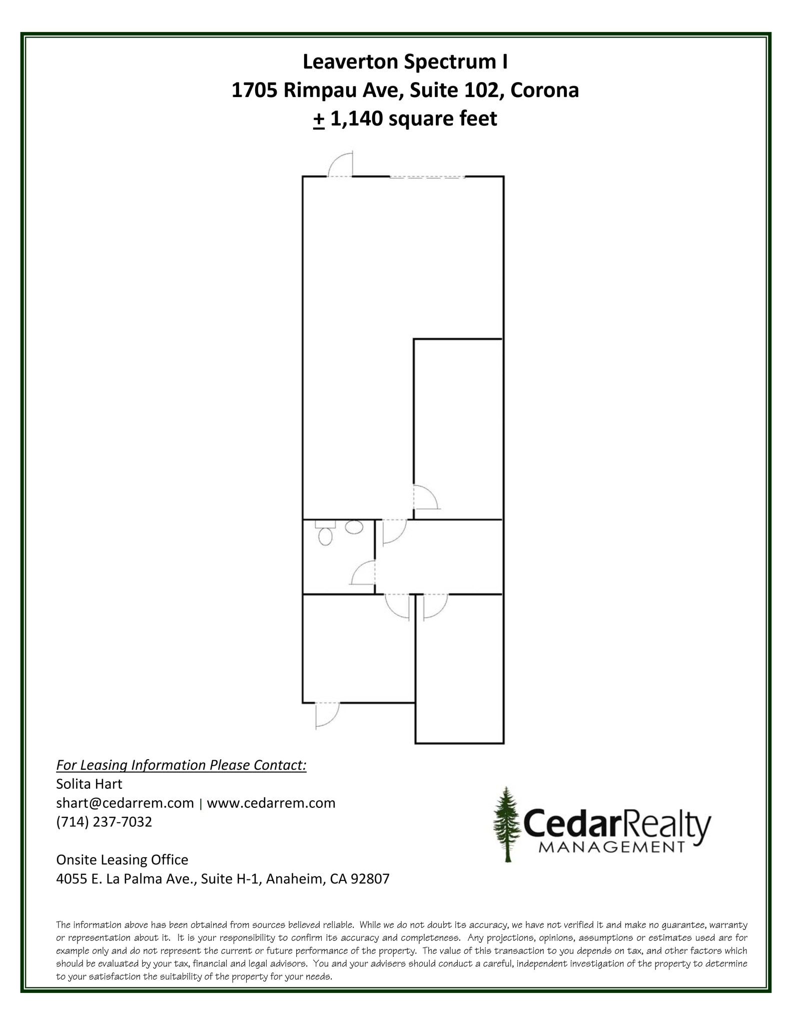 1705 Rimpau Ave, Corona, CA à louer Plan de site– Image 1 sur 1