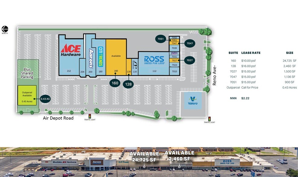 100-212 N Air Depot Blvd, Midwest City, OK à louer - Plan de site – Image 3 sur 3