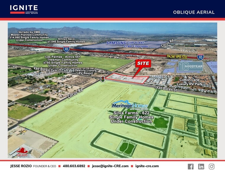 Citrus Rd and Van Buren, Goodyear, AZ à vendre - Aérien – Image 2 sur 4