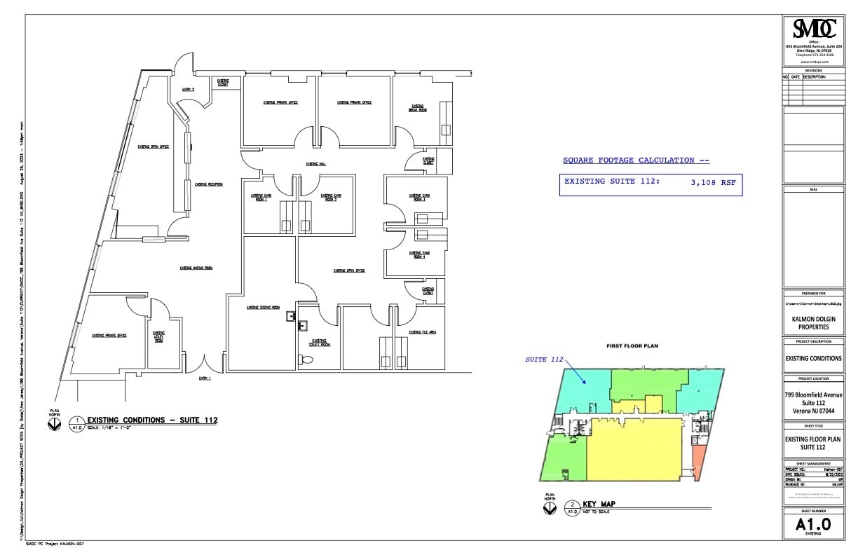 799 Bloomfield Ave, Verona, NJ à louer Plan d’étage– Image 1 sur 1