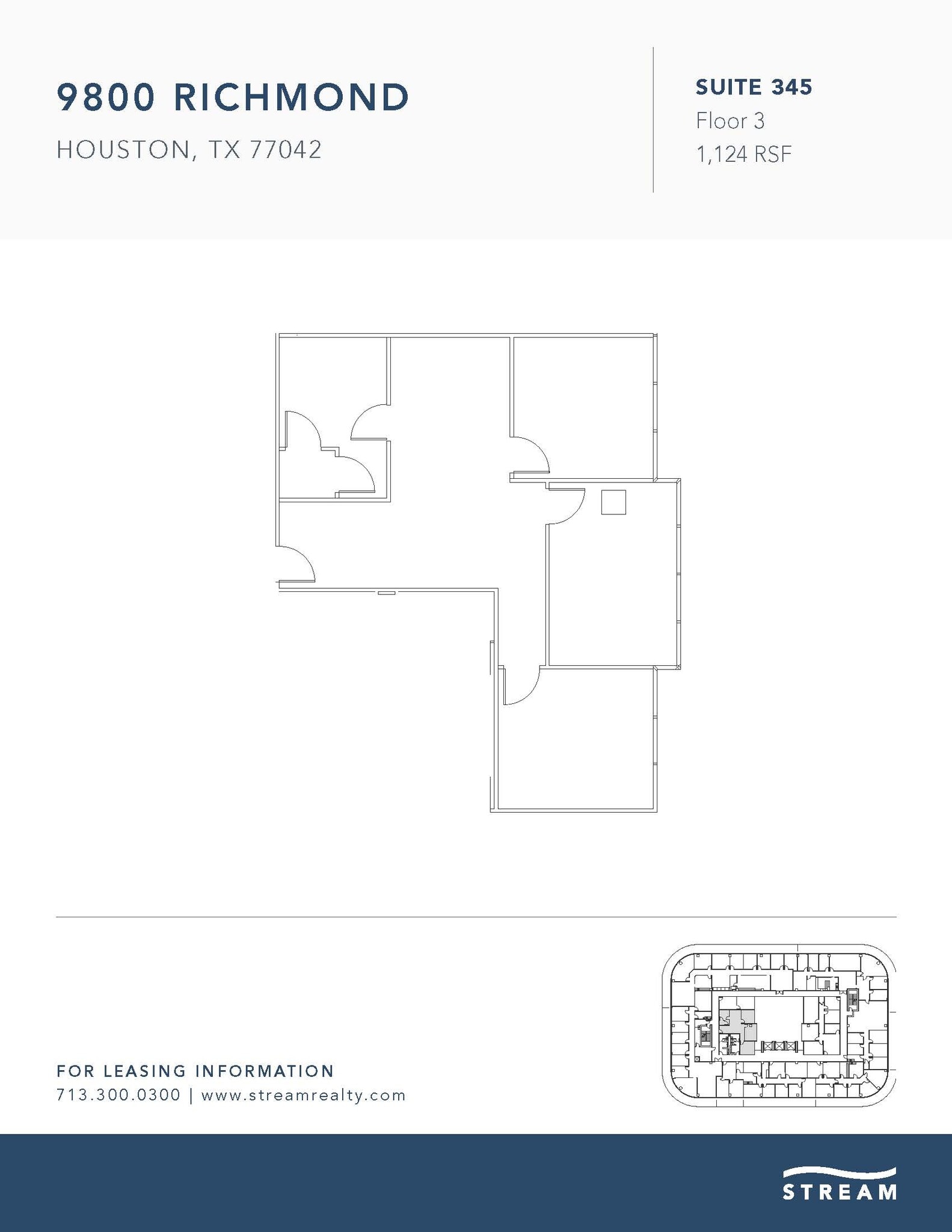 9800 Richmond Ave, Houston, TX à louer Plan d’étage– Image 1 sur 1