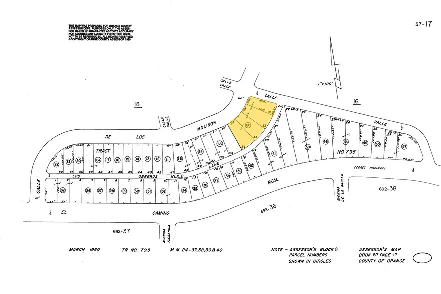 146-152 Calle De Los Molinos, San Clemente, CA à louer - Plan cadastral – Image 3 sur 16