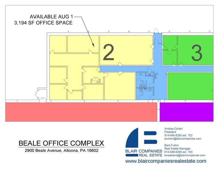 2900 Beale Ave, Altoona, PA à louer - Plan d’étage – Image 2 sur 7