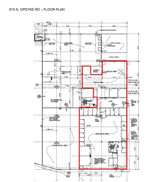 815 N Opdyke Rd, Auburn Hills, MI à louer Plan d’étage– Image 1 sur 1