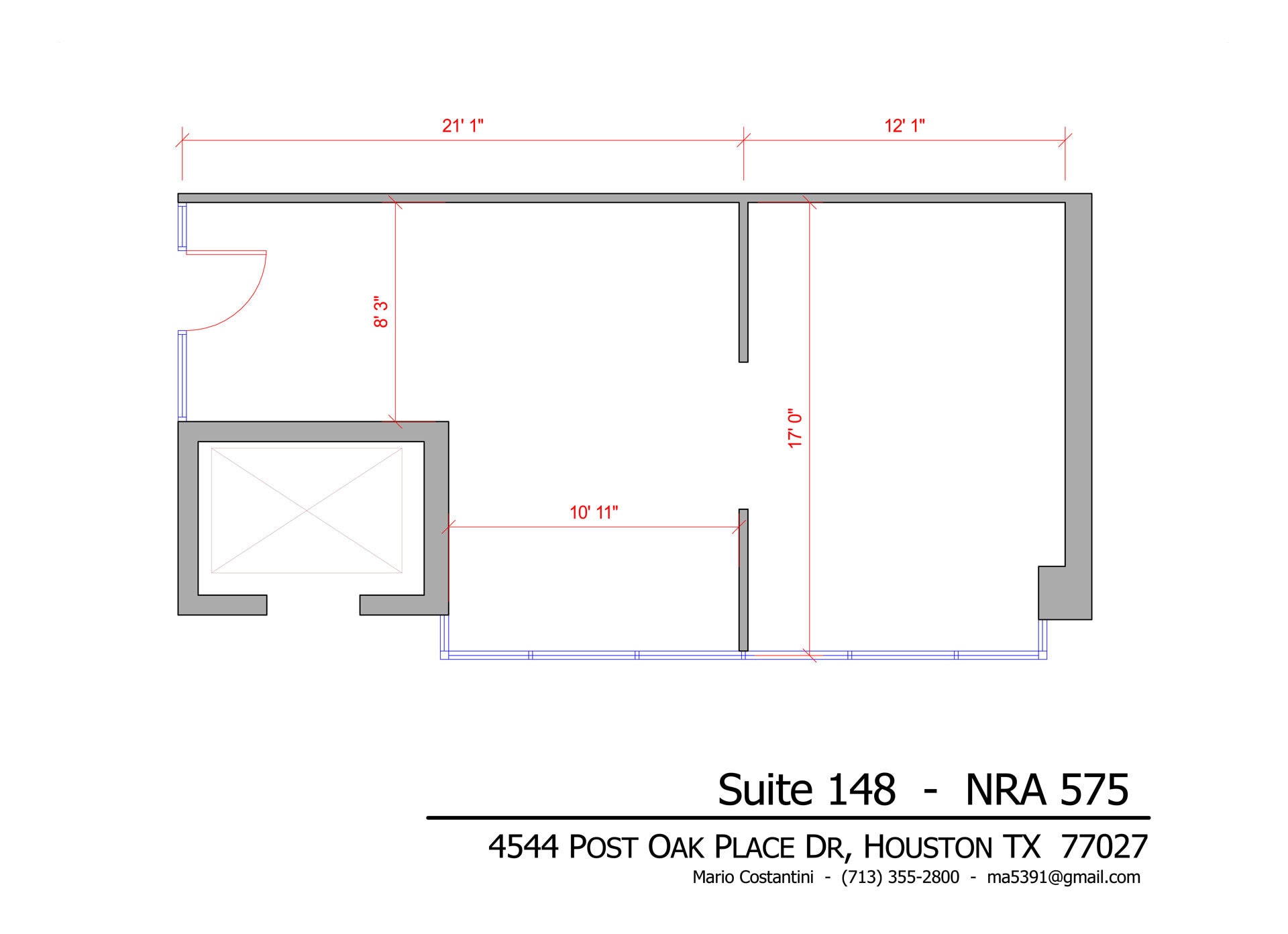4544 Post Oak Pl, Houston, TX à louer Plan d’étage– Image 1 sur 1