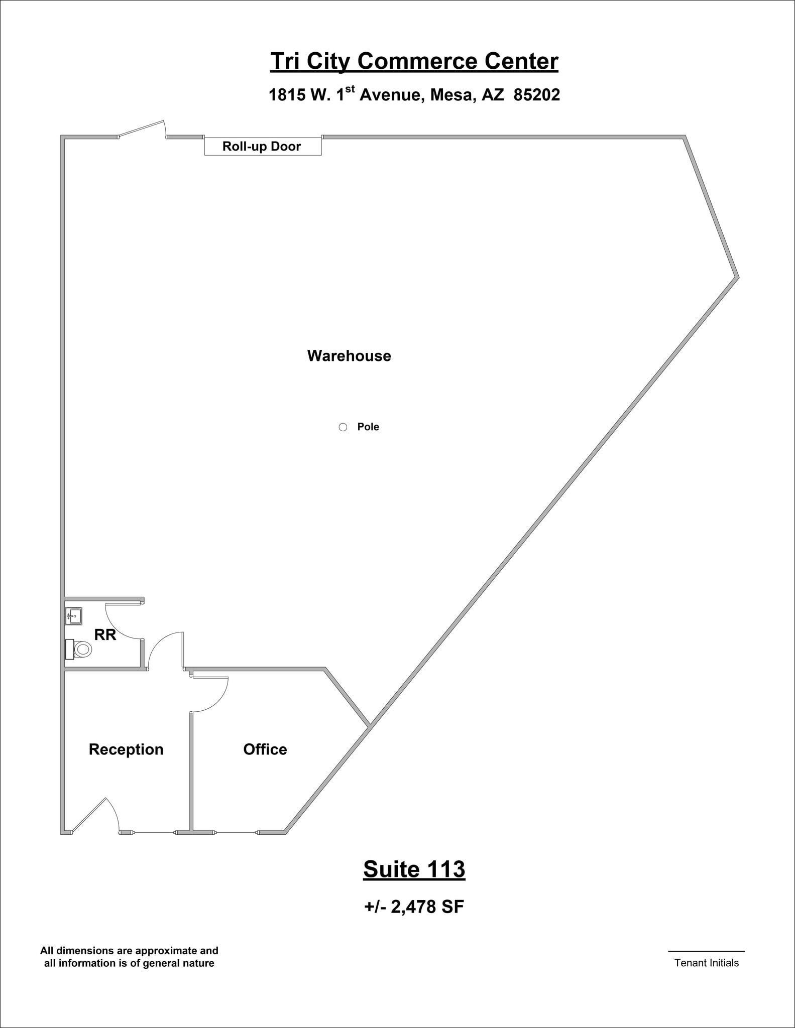1815 W 1st Ave, Mesa, AZ à louer Plan de site– Image 1 sur 1