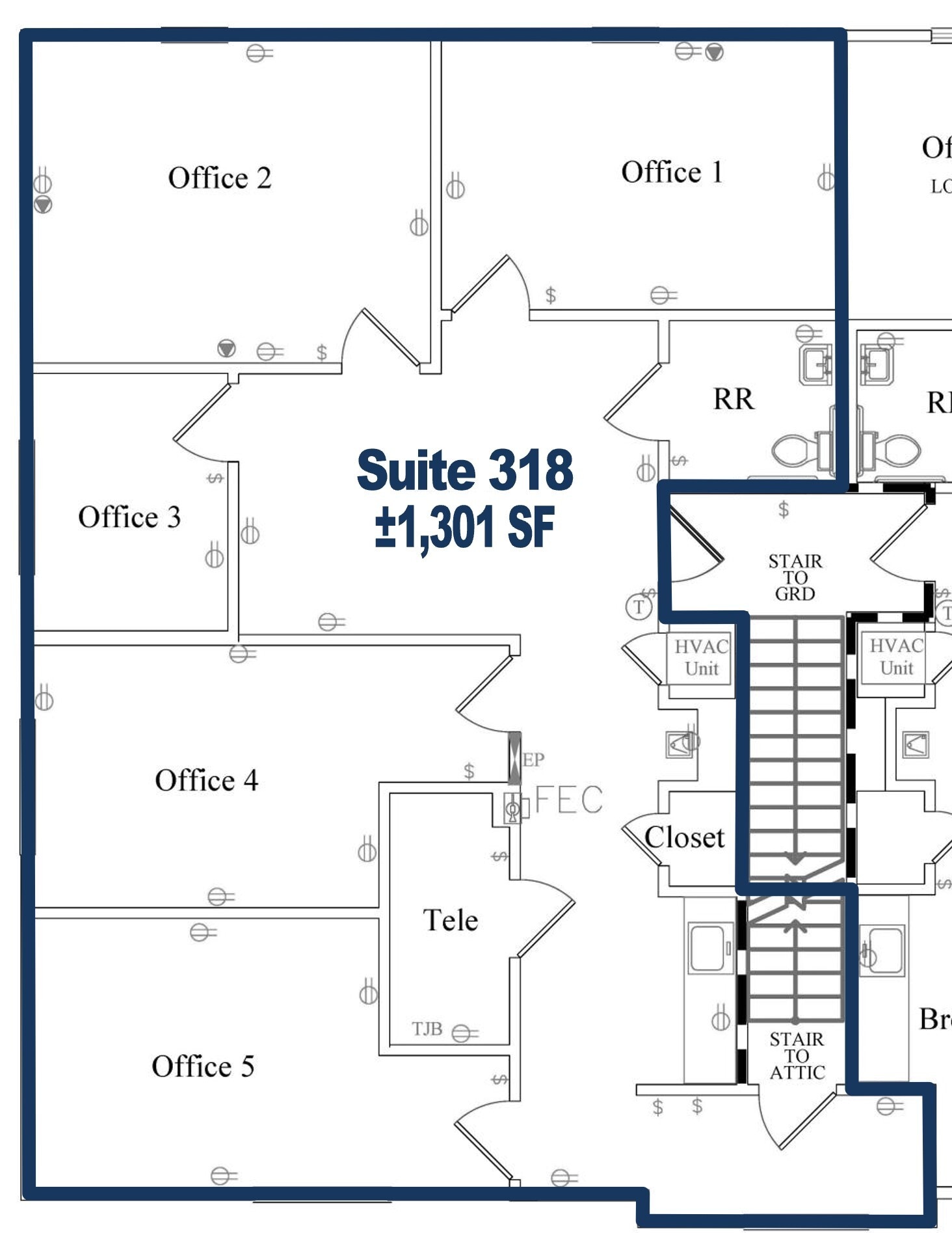 37 W Fairmont Ave, Savannah, GA à louer Plan d’étage– Image 1 sur 10