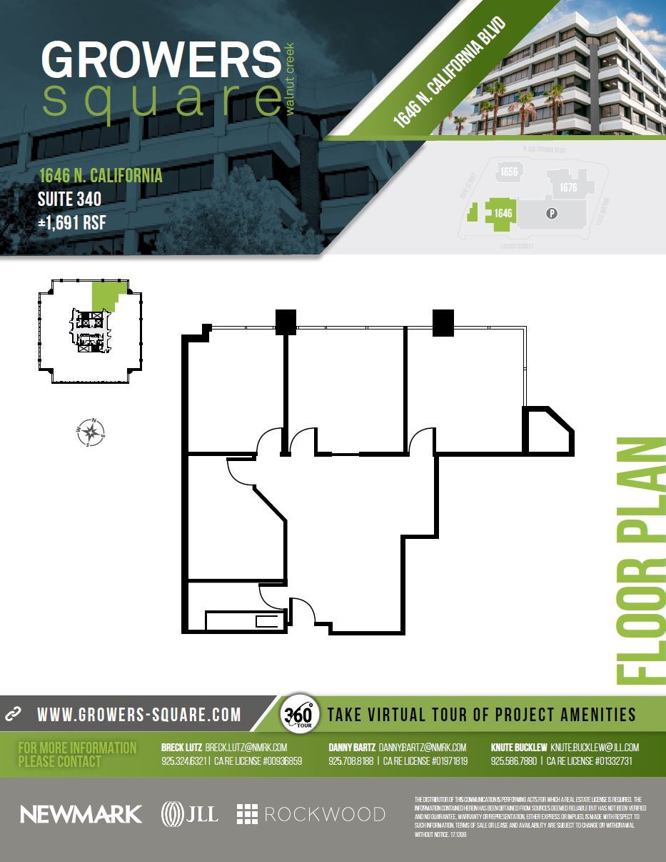 1676 N California Blvd, Walnut Creek, CA à louer Plan d’étage– Image 1 sur 1