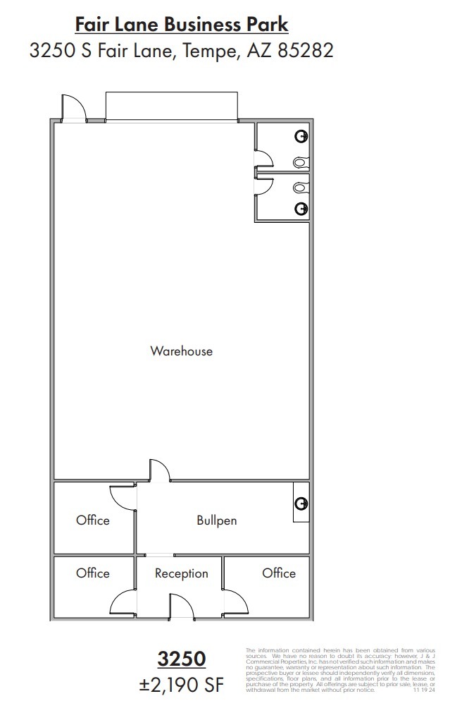 3202-3254 S Fair Ln, Tempe, AZ à louer Plan d’étage– Image 1 sur 1