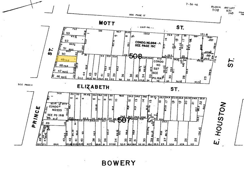 23 Prince St, New York, NY à louer - Plan cadastral – Image 2 sur 2