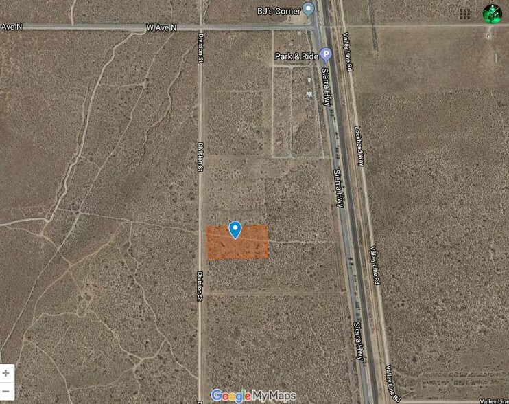 5.27 Acres Sierra Highway, Palmdale, CA à vendre - Aérien – Image 3 sur 5