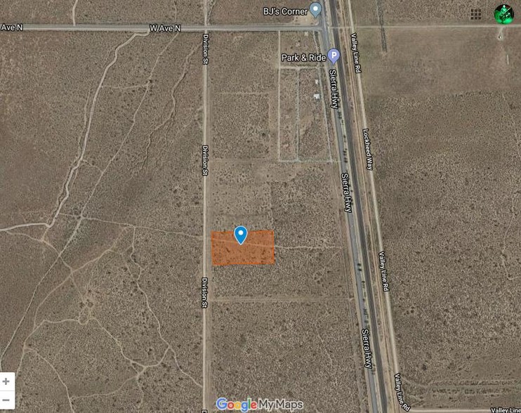 5.27 Acres Sierra Highway, Palmdale, CA à vendre - Aérien – Image 3 sur 5