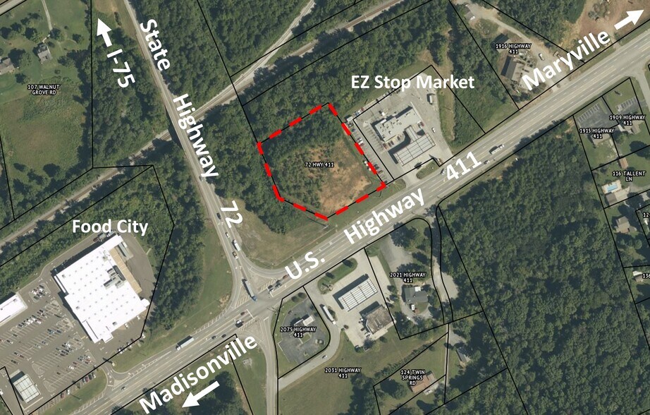 U.S. Hwy 411 & Hwy 72, Vonore, TN à vendre - Aérien – Image 2 sur 13