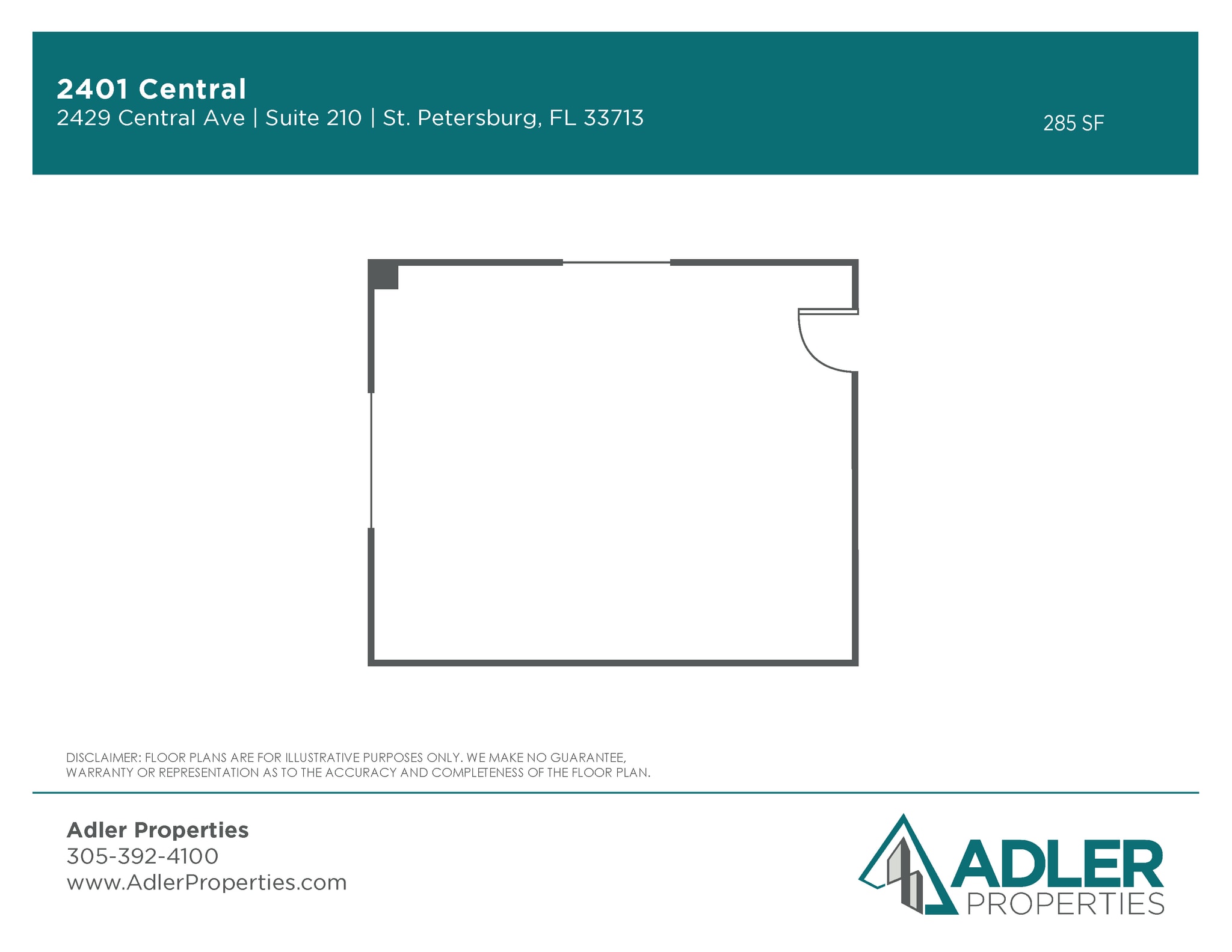 2429 Central Ave, Saint Petersburg, FL à louer Plan d’étage– Image 1 sur 1