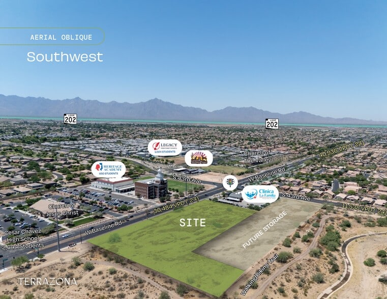 NEC 43rd & Baseline Rd, Laveen, AZ à vendre - Aérien – Image 3 sur 5