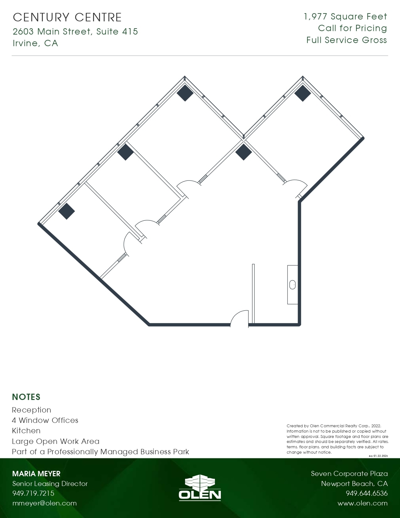 2601-2603 Main St, Irvine, CA à louer Plan d’étage– Image 1 sur 1