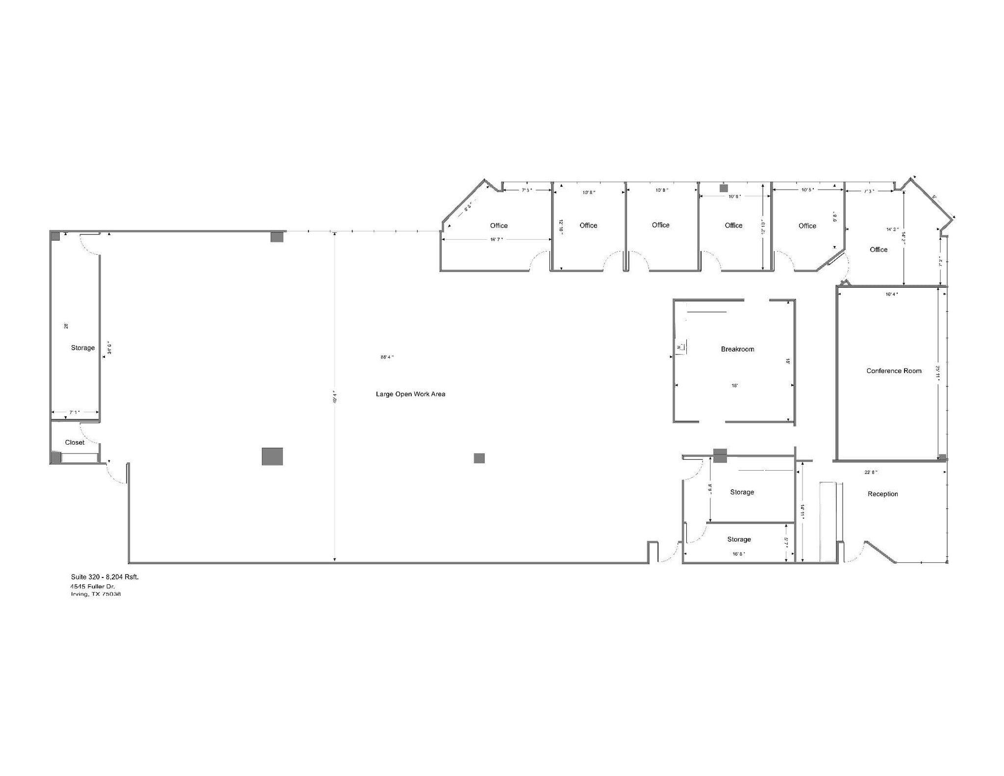 4545 Fuller Dr, Irving, TX à louer Plan d’étage– Image 1 sur 1