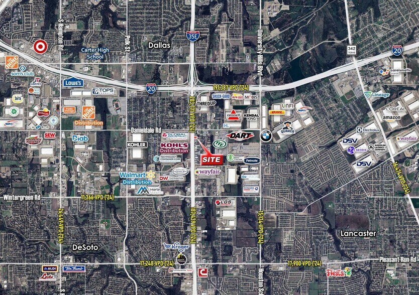 3430 N Interstate 35 E, Lancaster, TX à vendre - Aérien – Image 3 sur 3