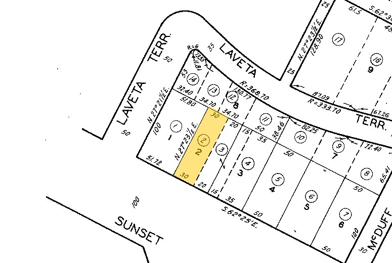 1525 W Sunset Blvd, Los Angeles, CA à louer - Plan cadastral – Image 3 sur 3
