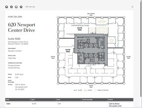 620 Newport Center Dr, Newport Beach, CA à louer Plan d’étage– Image 1 sur 1