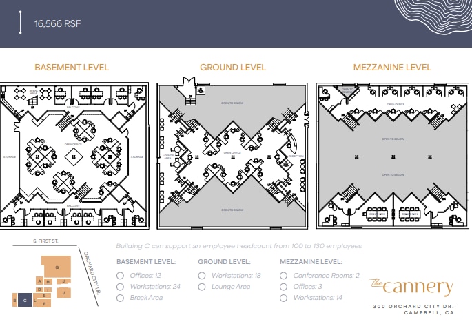 300 Orchard City Dr, Campbell, CA à louer Plan d’étage– Image 1 sur 1