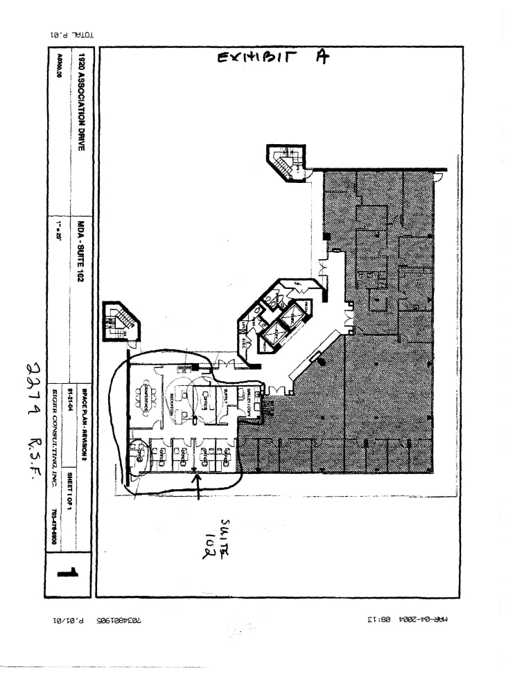 1920 Association Dr, Reston, VA à louer Plan d’étage– Image 1 sur 1