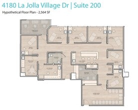 4180 La Jolla Village Dr, La Jolla, CA à louer Plan d’étage– Image 2 sur 3