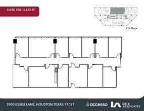 3900 Essex Ln, Houston, TX à louer Plan d’étage– Image 1 sur 2