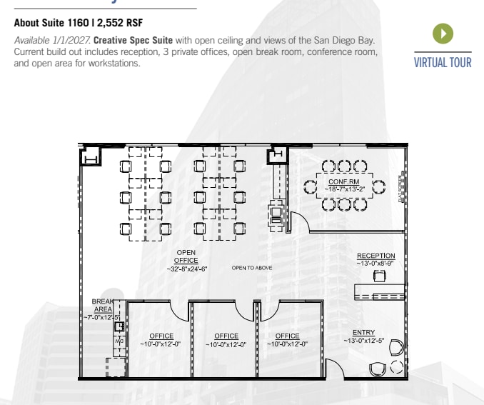 655 W Broadway, San Diego, CA à louer Plan d’étage– Image 1 sur 1