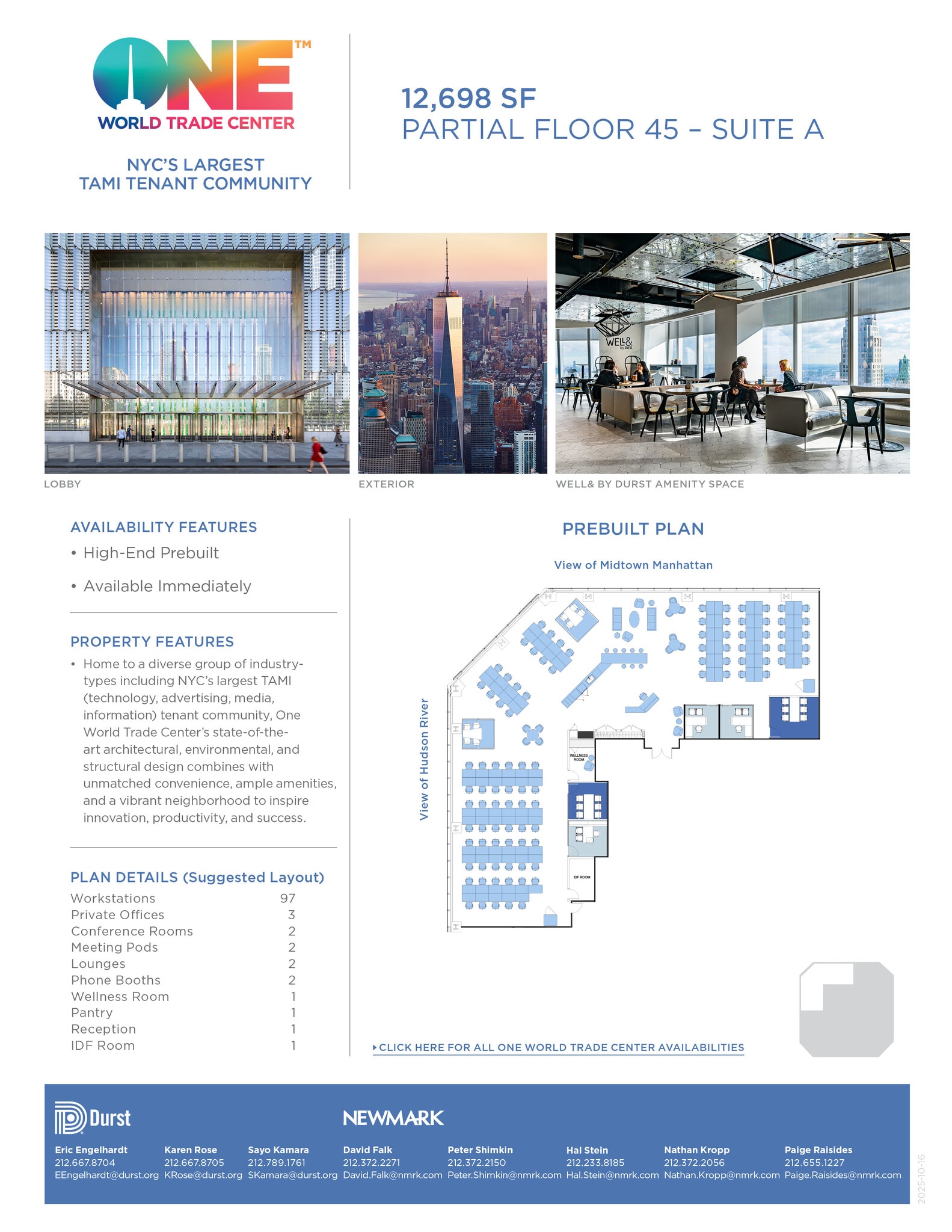 One World Trade Center, New York, NY à louer Photo intérieure– Image 1 sur 1