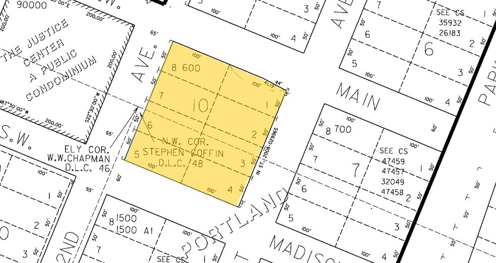 100 SW Main St, Portland, OR à louer - Plan cadastral – Image 2 sur 12