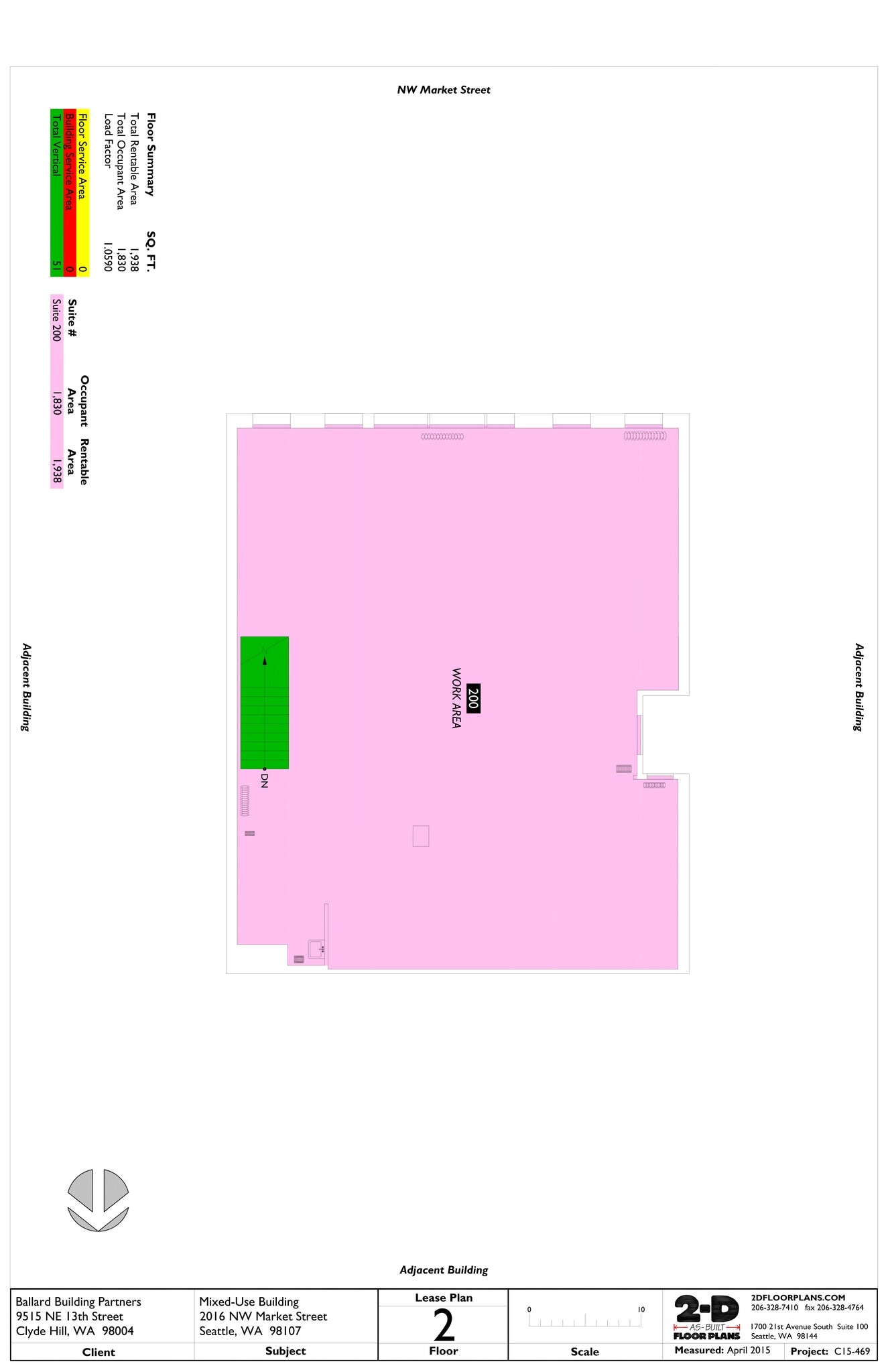 2012-2016 NW Market St, Seattle, WA à louer Plan de site– Image 1 sur 2