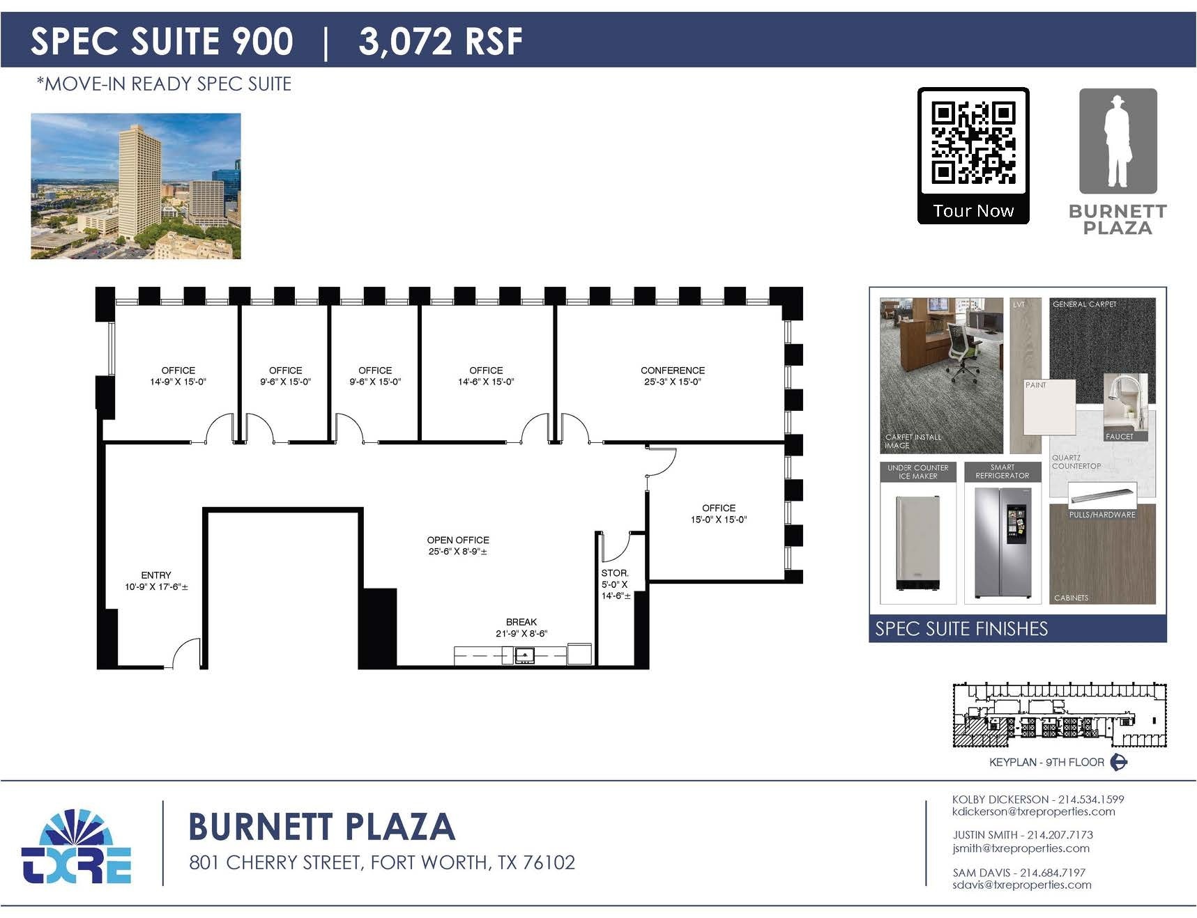 801 Cherry St, Fort Worth, TX à louer Plan d’étage– Image 1 sur 7