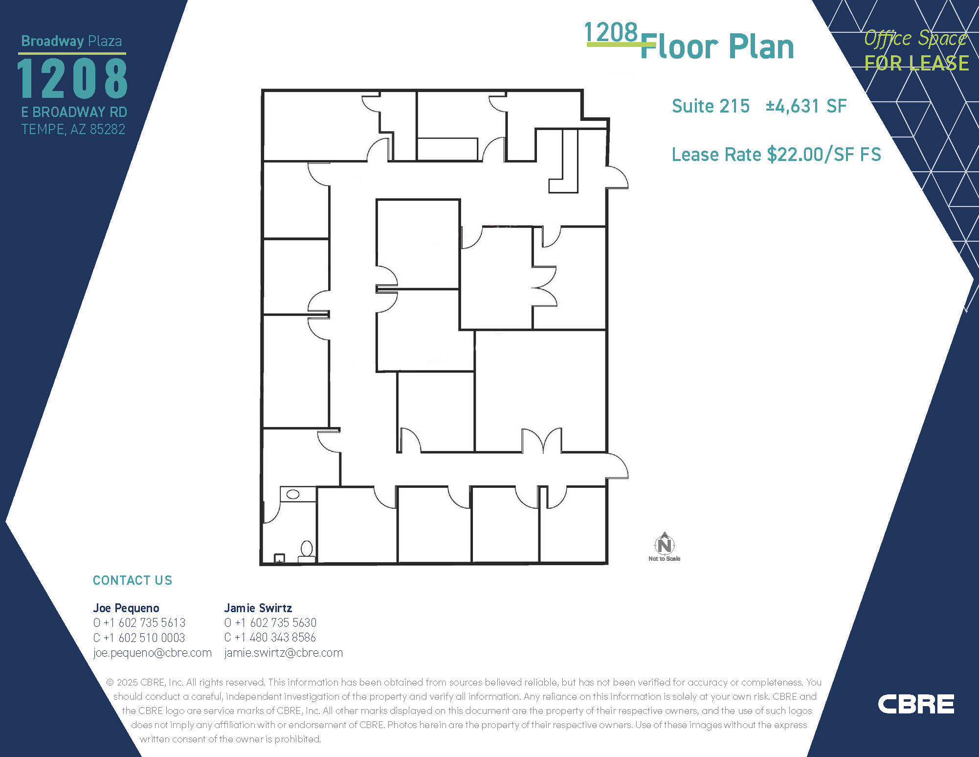1232 E Broadway Rd, Tempe, AZ à louer Plan d’étage– Image 1 sur 1