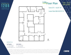 1232 E Broadway Rd, Tempe, AZ à louer Plan d’étage– Image 1 sur 1