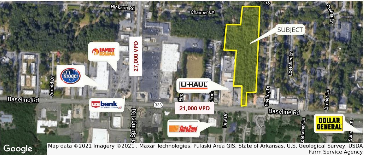 5504 Baseline Rd, Little Rock, AR à vendre Photo de l’immeuble– Image 1 sur 3