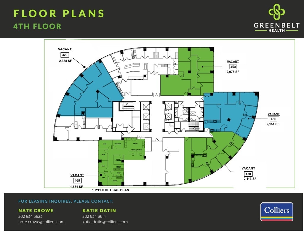 7501 Greenway Center Dr, Greenbelt, MD à louer Plan d’étage– Image 1 sur 1