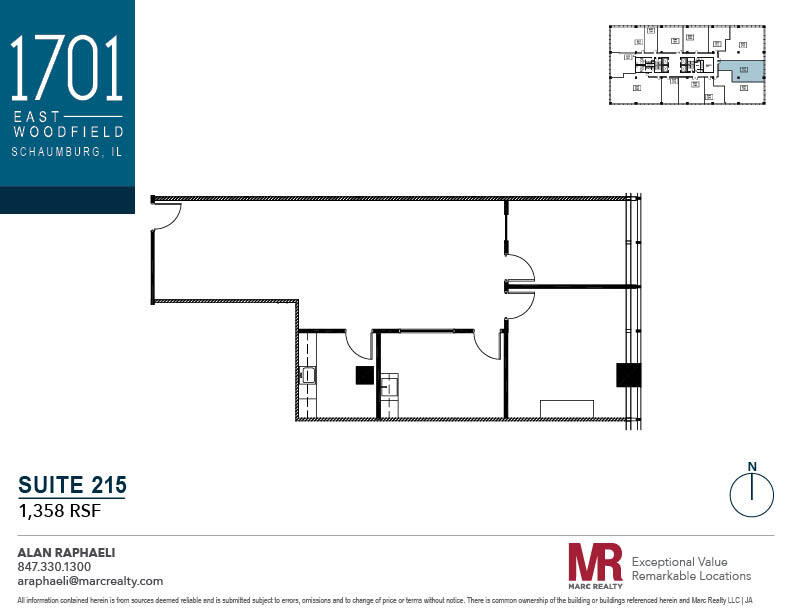 1701 E Woodfield Rd, Schaumburg, IL à louer Plan d’étage– Image 1 sur 1