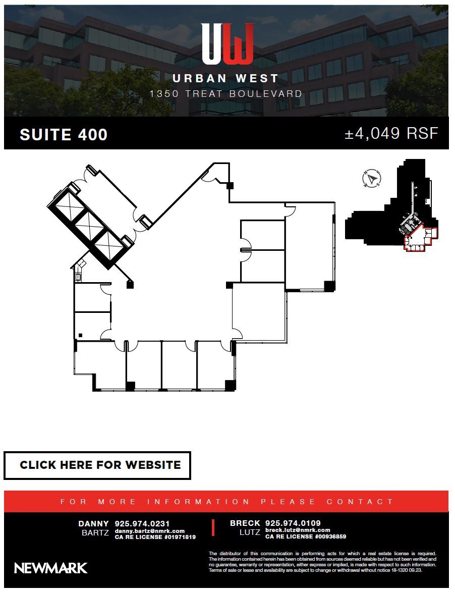 1350 Treat Blvd, Walnut Creek, CA à louer Plan d’étage– Image 1 sur 1