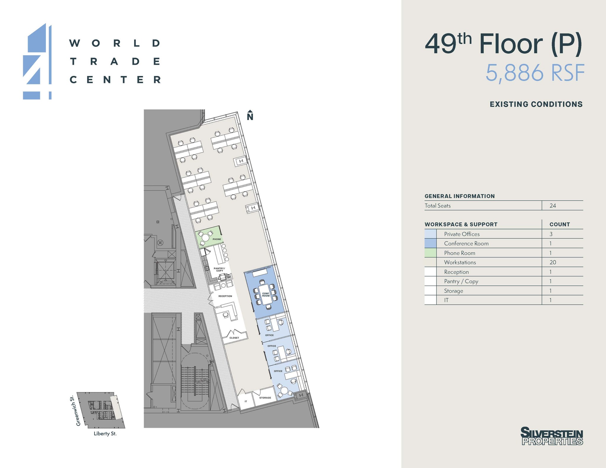 4 World Trade Center, New York, NY à louer Plan d’étage– Image 1 sur 1