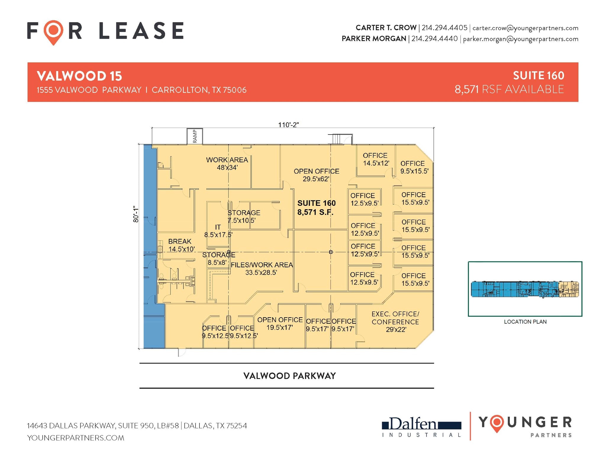 1555 Valwood Pky, Carrollton, TX à louer Plan d’étage– Image 1 sur 1