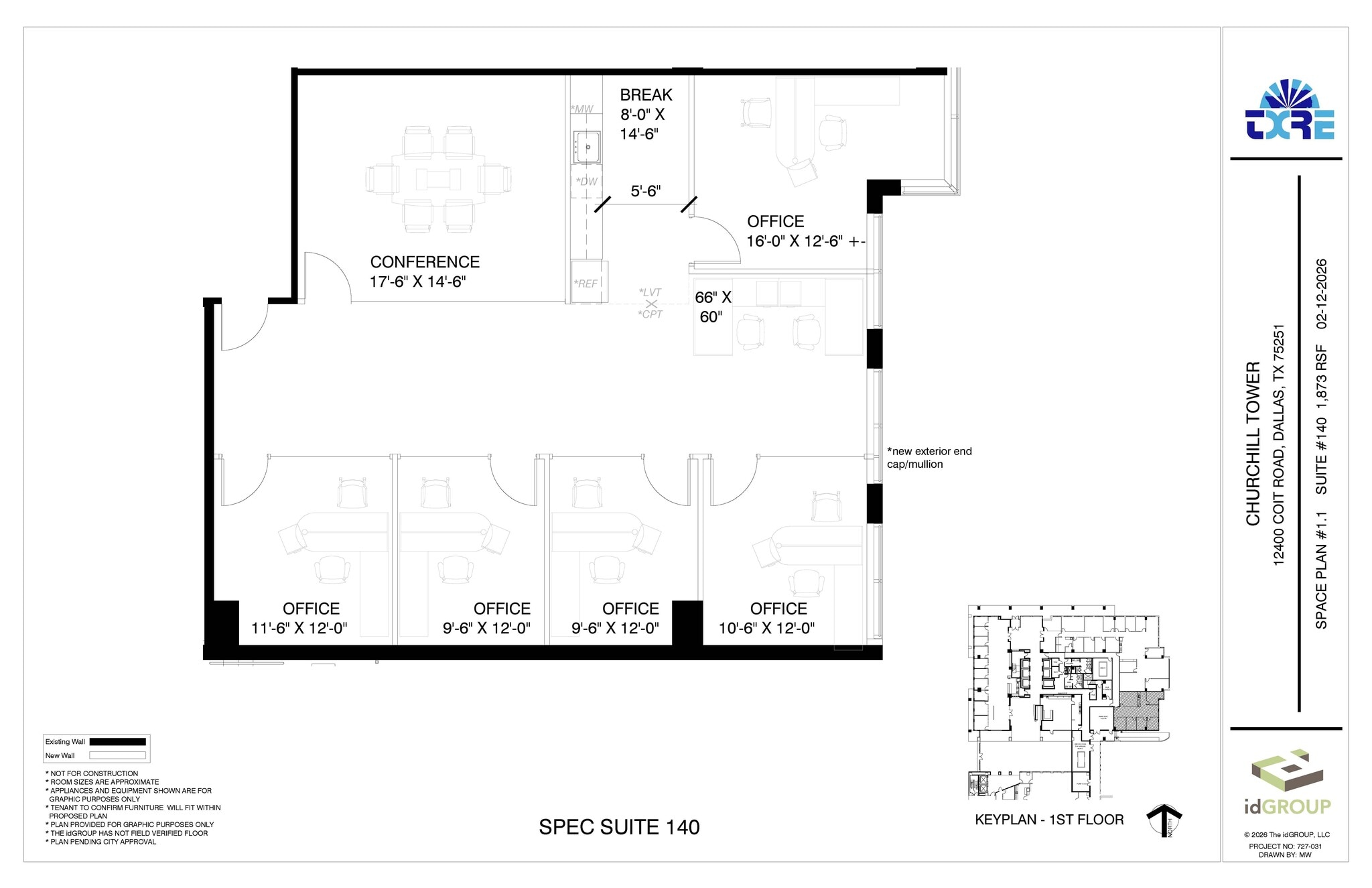 12400 Coit Rd, Dallas, TX à louer Plan d’étage– Image 1 sur 1