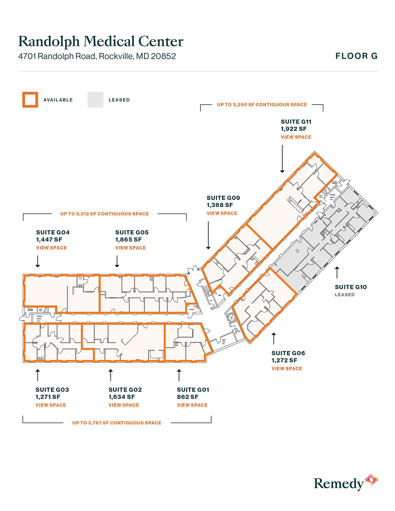 4701 Randolph Rd, Rockville, MD à louer Plan d’étage– Image 1 sur 1