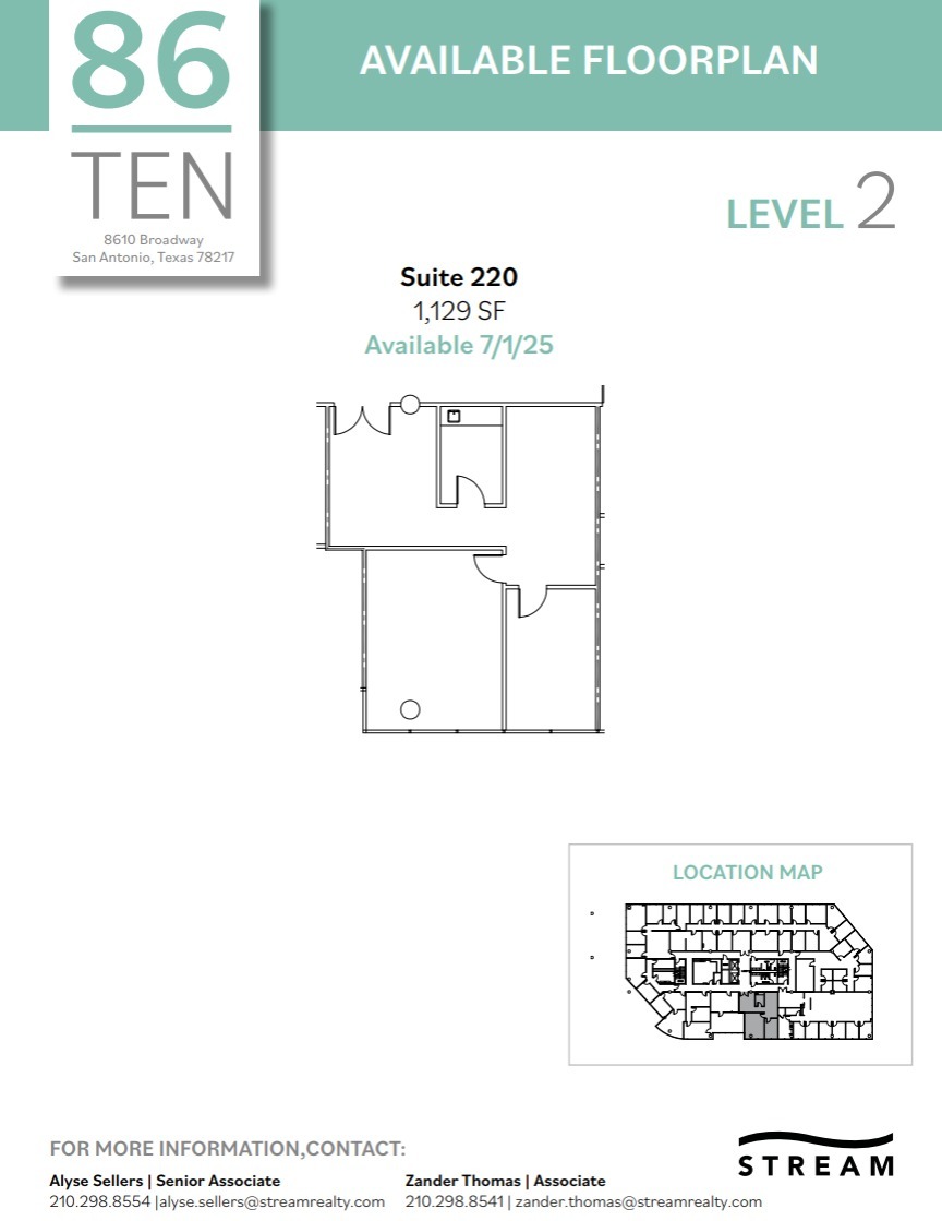 8610 Broadway St, San Antonio, TX à louer Plan d’étage– Image 1 sur 1