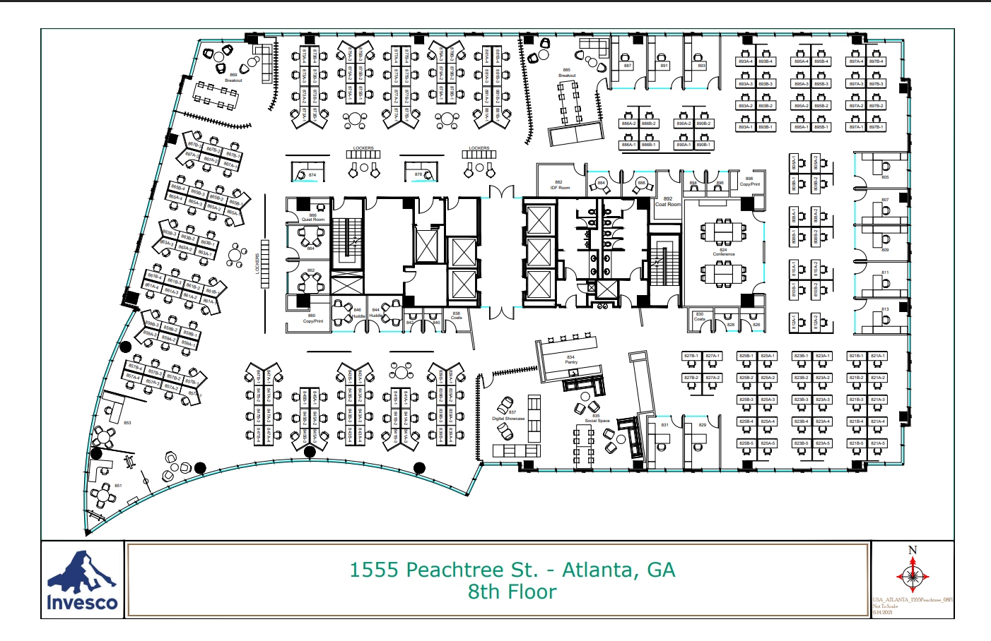 1555 Peachtree St, Atlanta, GA à louer Plan d’étage– Image 1 sur 1