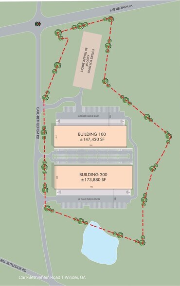 Patrick Mill Rd, Winder, GA à louer - Plan de site – Image 3 sur 3